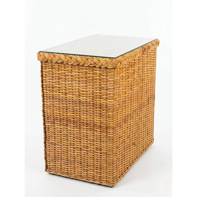Vintage Coastal Braided Rattan Chest of Drawers For Sale - Image 4 of 7