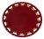 Large Model No. 4162 Openwork Platter in Ruby ​​Red Glazed Earthenware with Gilt Highlights Blanche Letalle for Saint-Clément, 1950s For Sale