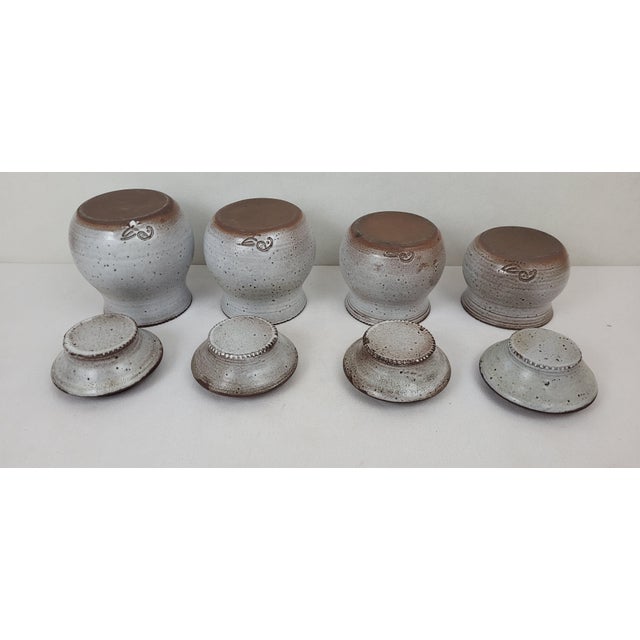 Ratilly Stoneware Spice Jars by J&N Pierlot, 1970s, Set of 4 For Sale - Image 4 of 11