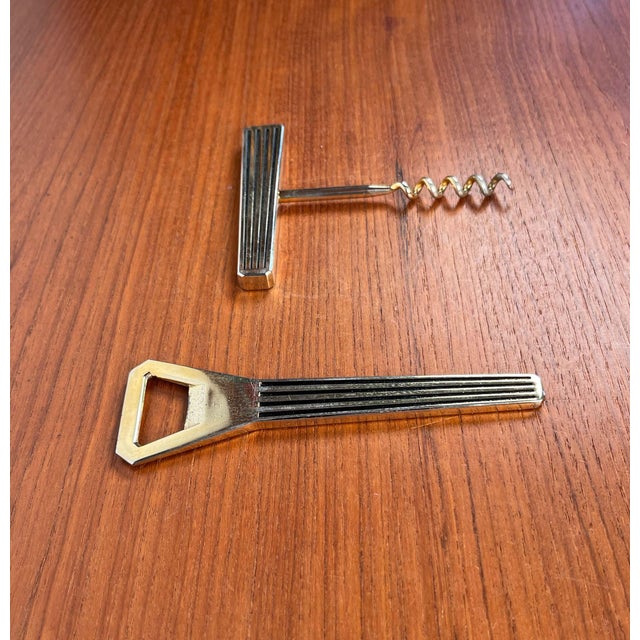 Mid-Century Modern Metal Corkscrew and Bottler Opener, 1960s, Set of 2 For Sale - Image 5 of 9