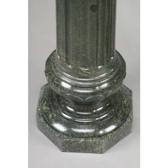 Large Fluted Green Marble Columns, 1880, Set of 2 For Sale - Image 18 of 18