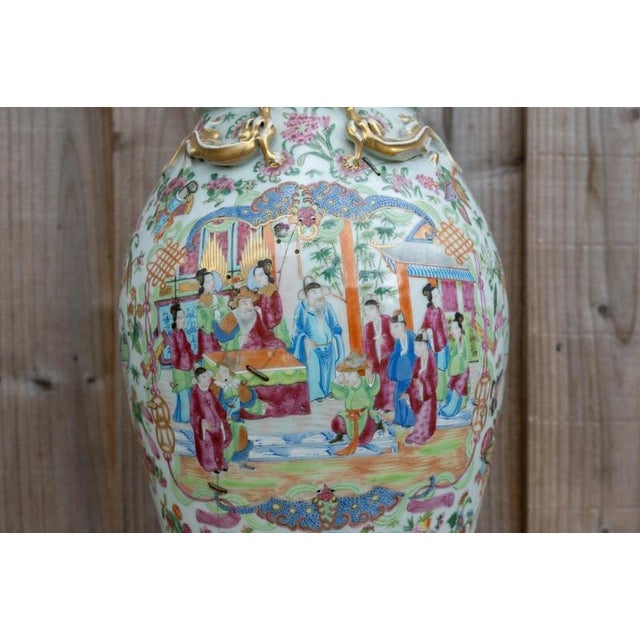 Antique Chinese Qing Dynasty Famille Rose Porcelain Vase For Sale - Image 10 of 18