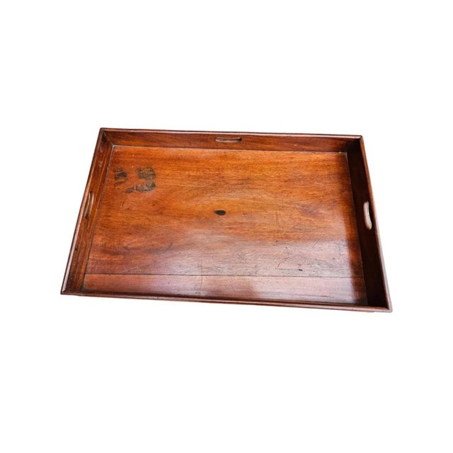 19th Century 19th Century English Mahogany Butler's Tray Table For Sale - Image 5 of 11