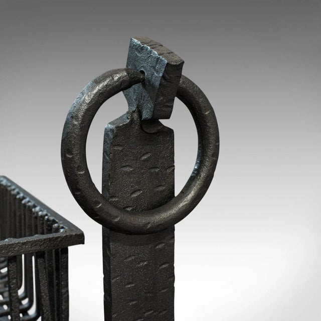 Victorian Antique Cast Iron Fire Basket For Sale - Image 12 of 13