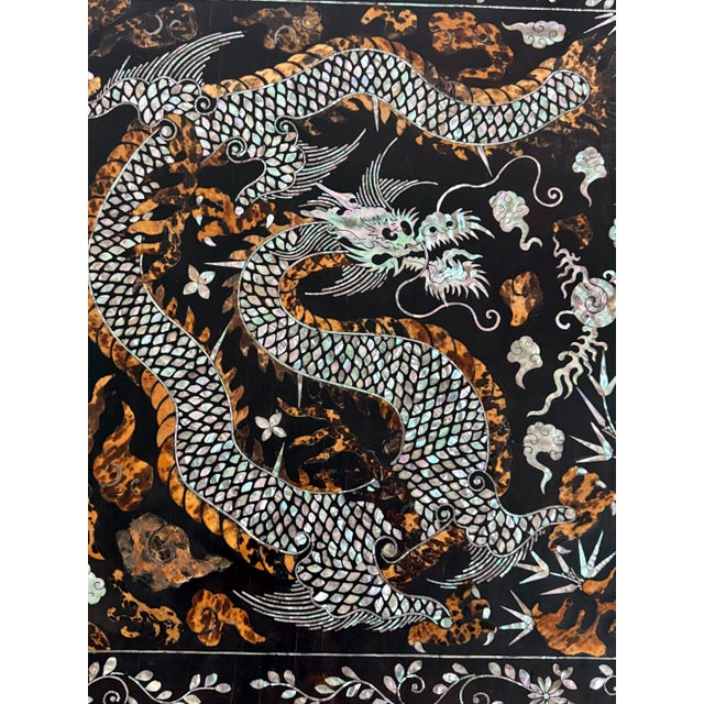 Paint Musuem Quality Antique Korean Table with superb Inlay Joseon Dynasty For Sale - Image 7 of 18