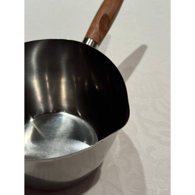 Silver 1960s Danish Modern Stainless Steel & Rosewood Butter Warmer by Dana For Sale - Image 8 of 13