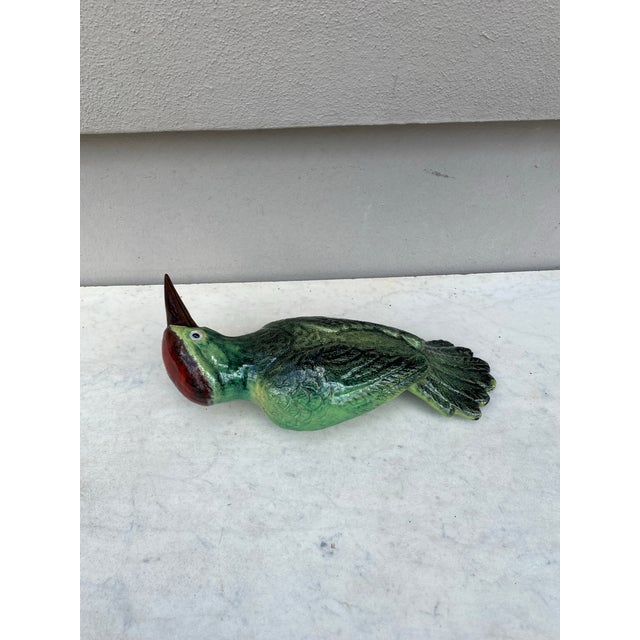 Terracotta Majolica Bird Woodpecker Bavent Normandy For Sale - Image 4 of 7