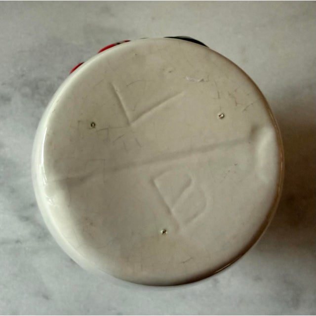 Vintage 1970s Handmade Floral Embossed Ceramic Vase For Sale - Image 9 of 9