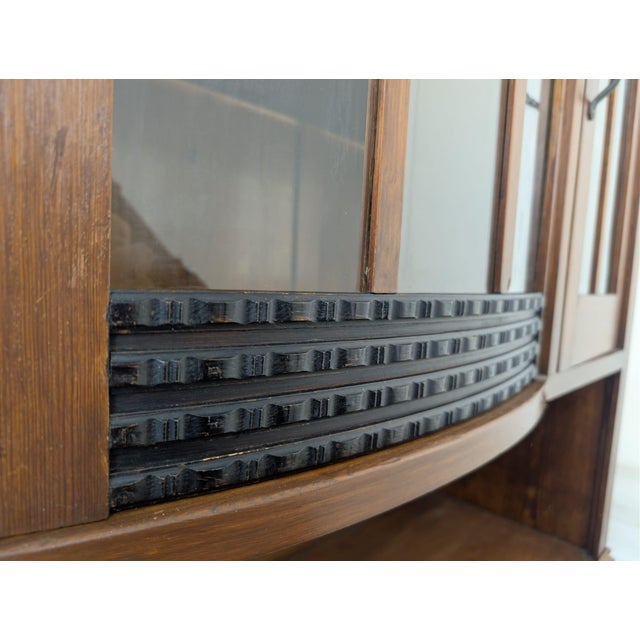 Oak Showcase Cabinet with Extension, 1890s For Sale - Image 11 of 18