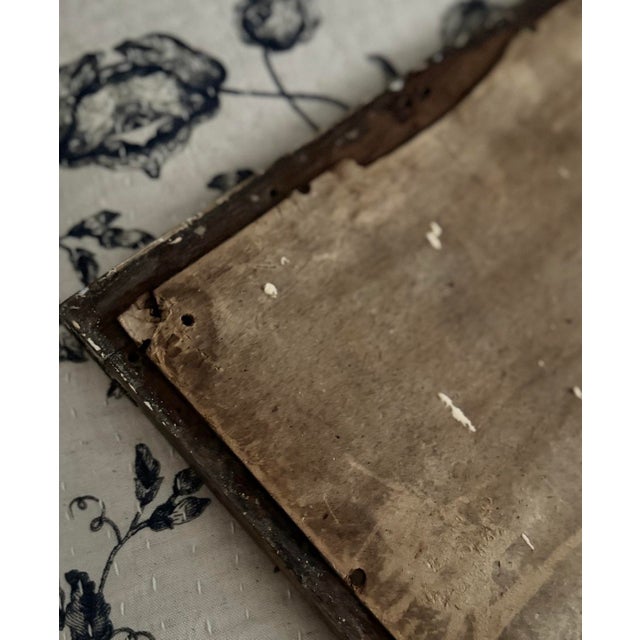 Late 19th Century 1870s Antique Oak Beveled Wall Mirror — Original Glass & Backing, Substantial Weight For Sale - Image 5 of 5