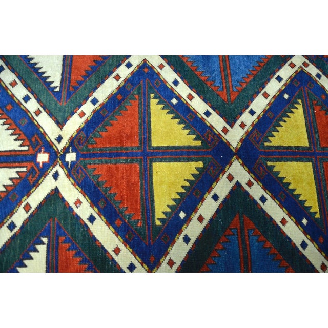 1960s Vintage Tribal Turkish Hand Knotted Multicolor Rug For Sale - Image 5 of 10