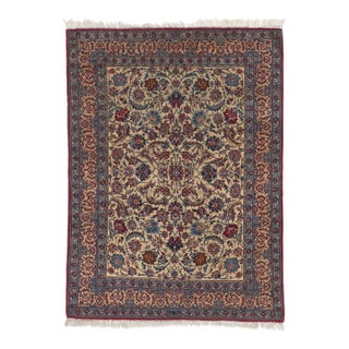 Vintage Persian Isfahan Rug - 05'00 X 06'09 For Sale