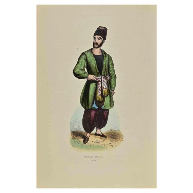 Auguste Wahlen, Armenian Merchant, Lithograph, 1844 For Sale