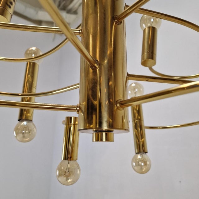 1970s Chandelier attributed to Gaetano Sciolari, 1970s For Sale - Image 5 of 18