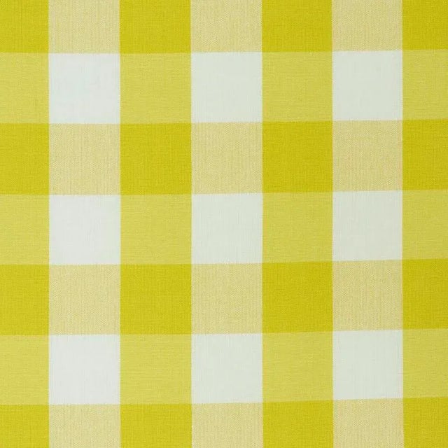 Sample - Schumacher Camden Cotton Check Fabric in Yellow For Sale