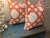 Thibaut Down Filled Pillows in “Cyrus Cane” Coral Colorway - a Pair For Sale In Atlanta - Image 6 of 7