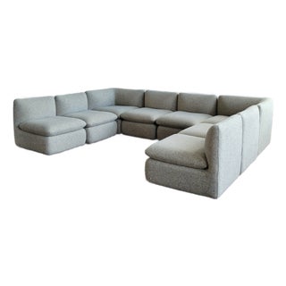 1980s Ganging Elysée 8 Pc Modular Sectional Sofa by Steelcase For Sale