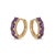 Infuse your jewelry collection with the regal charm of these exquisite amethyst baguette huggie hoop earrings. Each hoop...