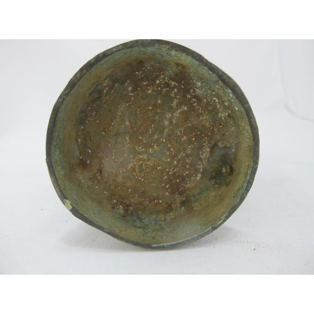 Chinese Antique Gilt Bronze Ware Cicada Wine Pot Vessel With Lid & Handle For Sale - Image 14 of 14