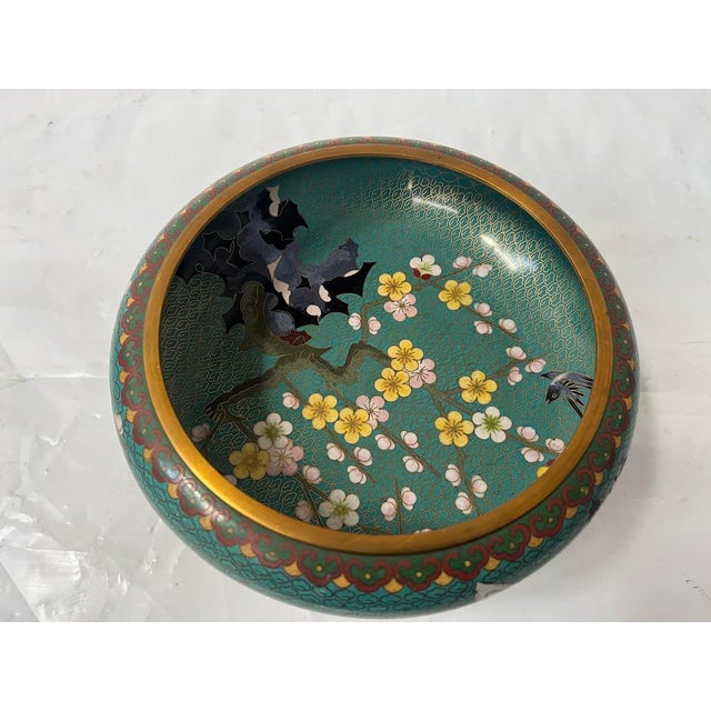 Asian Cloisonné Enamel Cup with Bouquet of Hardstone Flowers For Sale - Image 9 of 18