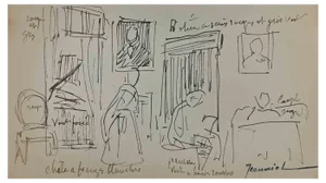 Pierre Georges Jeanniot, Figure, Original Drawing, Early 20th Century