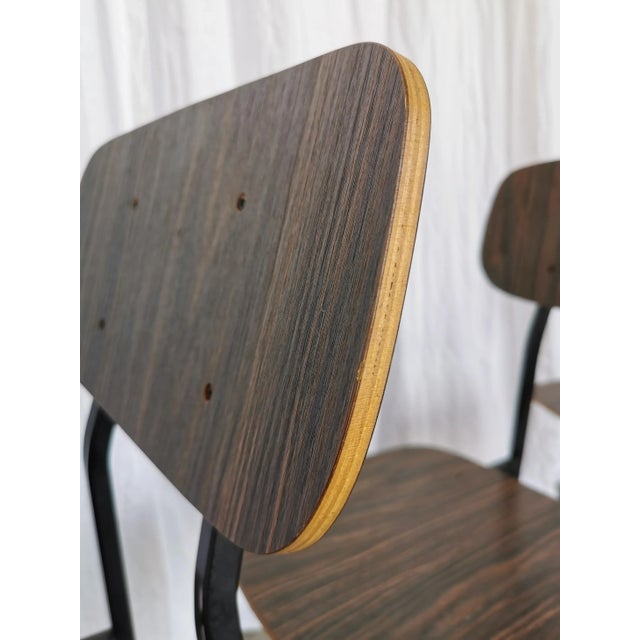 Vintage Industrial School Chairs from STOL Kamnik, 1970s, Set of 4 For Sale - Image 6 of 18