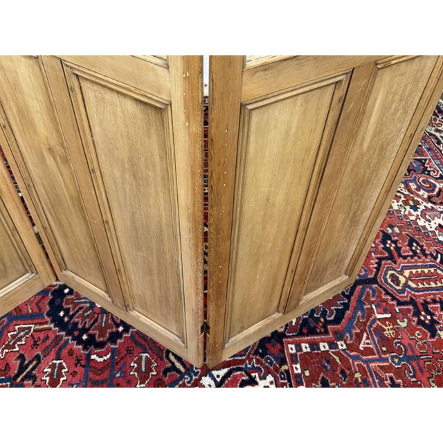 Antique 19th Century English Folding Screen with Pine Doors For Sale - Image 6 of 10