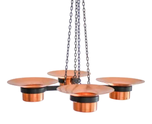 Metal and Copper Candleholder Pendant by Carl Thore, 1975