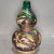 Purple Iridescent Gourd Vase With Figural Motif | Colorful Ceramic Home Decor For Sale - Image 8 of 9