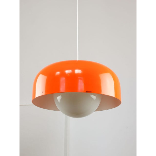 Big Space Age Pendant in in Orange from Guzzini, 1970s For Sale - Image 9 of 18