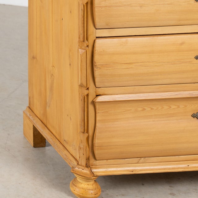 19th Century Danish Pine Chest of Four Curved Drawers For Sale - Image 13 of 16