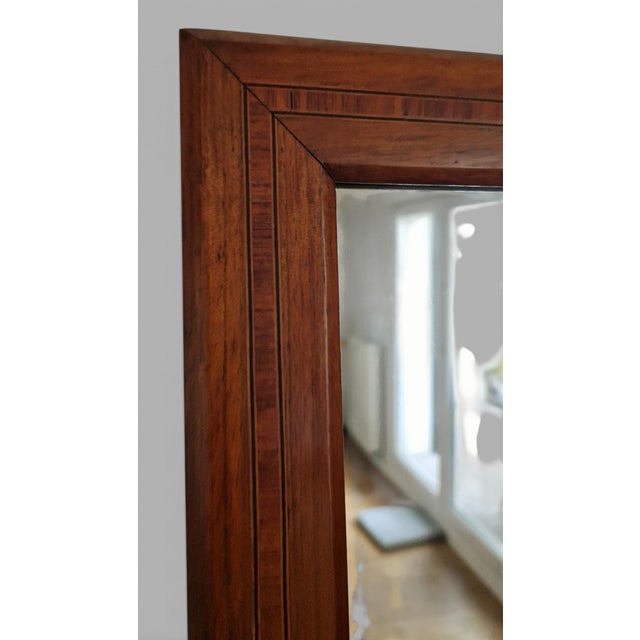 Antique Inlaid Wall Mirror with Case, 1890s For Sale - Image 16 of 18
