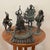 Antique Ashanti Figural Bronze Musicians Group Sculptures Deep Verdigris 6 Pieces For Sale - Image 12 of 12