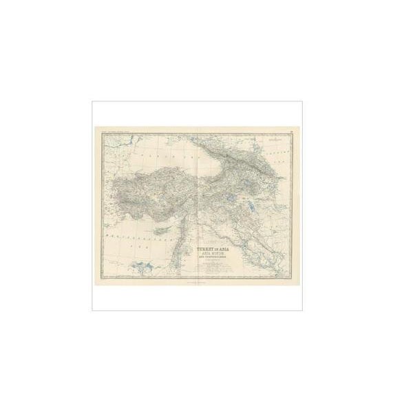 Antique Map of Turkey in Asia by A. K. Johnston, 1865 For Sale - Image 3 of 5