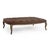 The Maison Tufted Rectangular Ottoman from Zentique features rich copper-brown linen with deep button tufting on a...