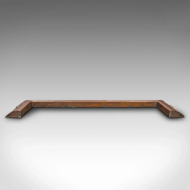 1890s Antique Victorian English Copper Arts and Crafts Fire Kerb For Sale - Image 4 of 11