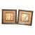 Vintage Asian Bamboo & Calligraphy Relief Tile Framed Wall Art – A Pair For Sale