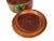 Mid 20th Century Hand Carved Hand Painted Flower Design Solid Wood Round Lidded Box For Sale - Image 11 of 12