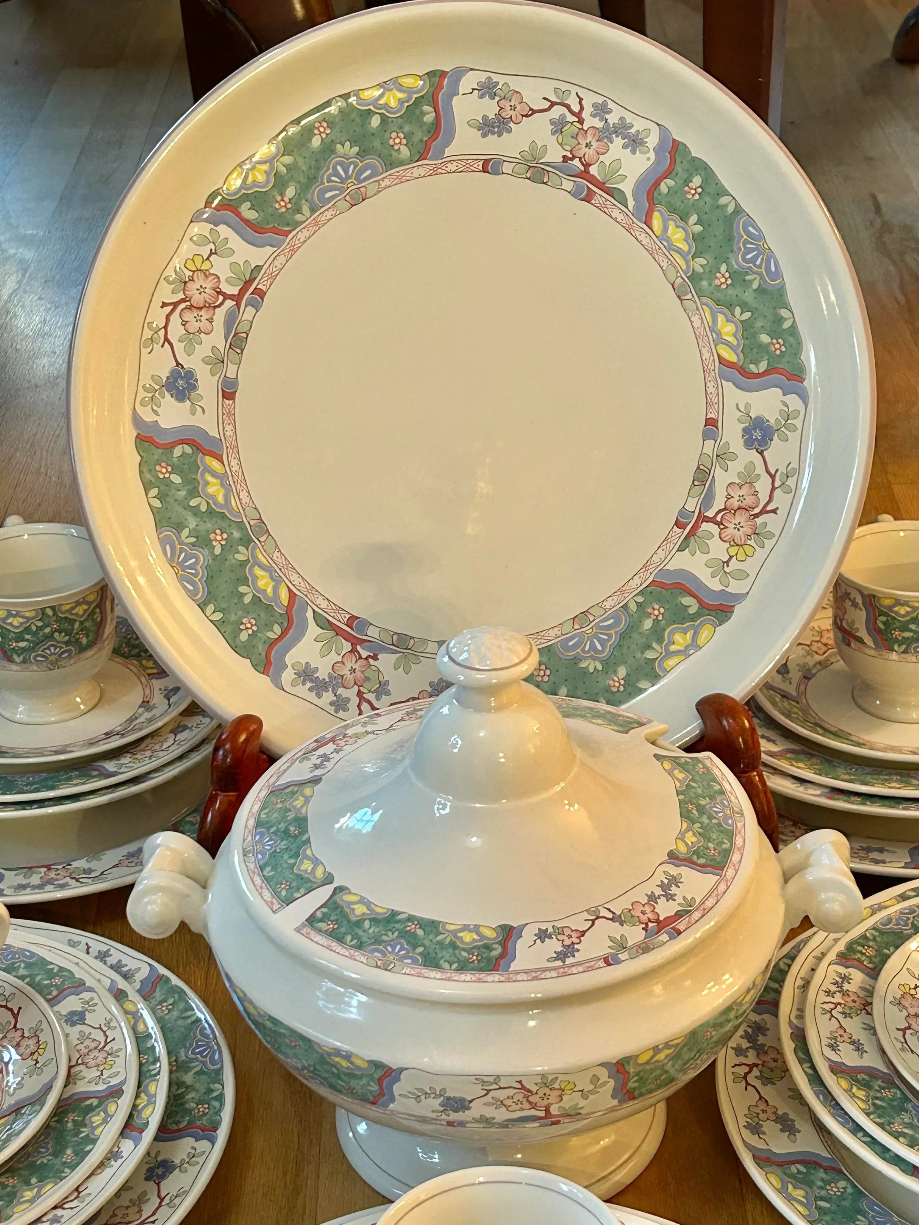 1990's Mikasa Provincial “Villa Medici” Dinnerware - a Set of 62