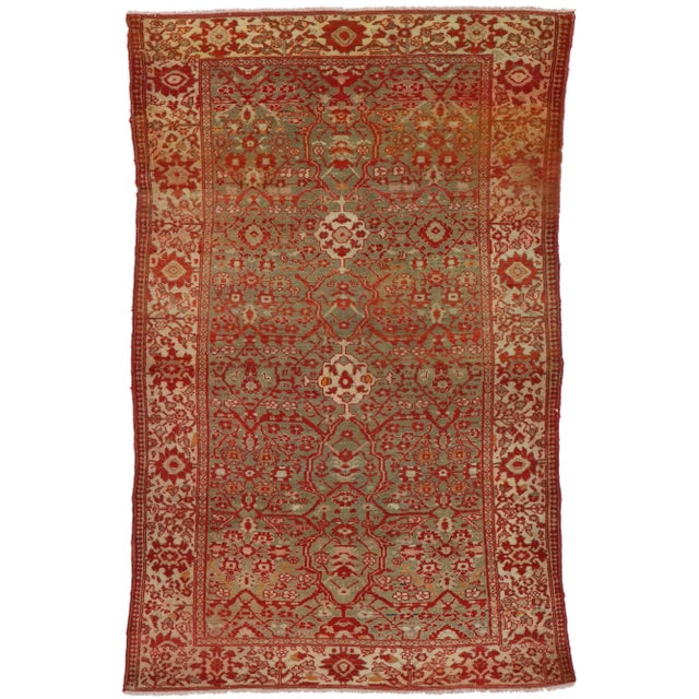 Antique Persian Malayer Rug - 04'01 X 06'05 For Sale - Image 9 of 9