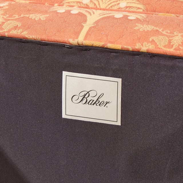Baker Furniture Wingback Lounge Chair With Ottoman For Sale - Image 10 of 10
