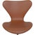 Model 3117 Office Chair in Cognac Leather by Arne Jacobsen, 1980s For Sale - Image 3 of 13