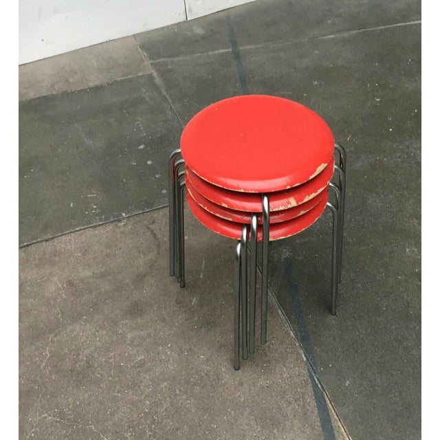 Mid-Century Modern Danish Dot Stools by Arne Jacobsen for Fritz Hansen, 1971, Set of 4 For Sale - Image 9 of 18