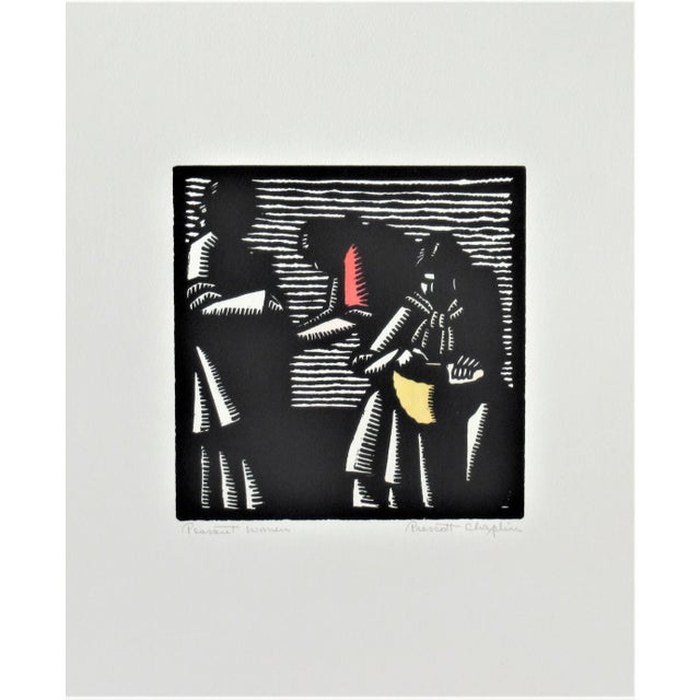 Prescott Chaplin, "Peasant Women" from the suite "Mexicana" For Sale In San Francisco - Image 6 of 6