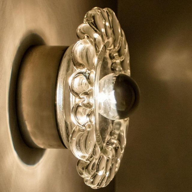 Several Glass and Chrome Plated Wall Lamp from Hillebrand, 1960s For Sale - Image 11 of 16