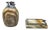 Mid-Century Modern Italian Onyx Smoking Set with Table Lighter & Ashtray, 1960s, Set of 2 For Sale