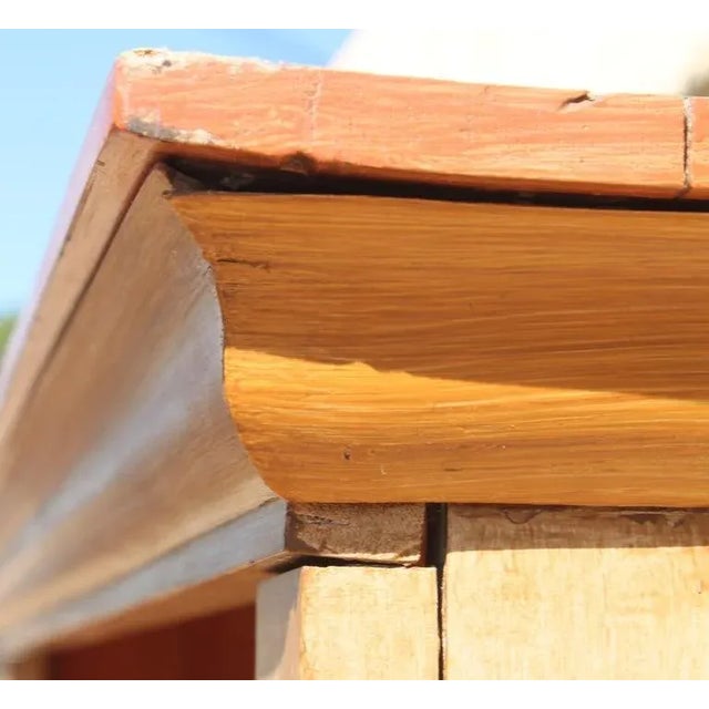 Metal 19th Century Stepback Cupboard in Original Painted Surface For Sale - Image 7 of 11