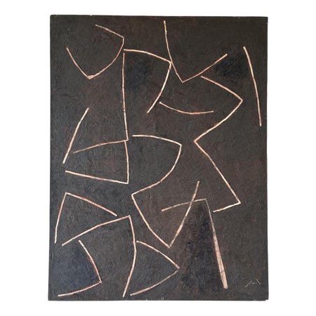 Georges Ferrato, Abstract Composition 3, Acrylic on Canvas For Sale