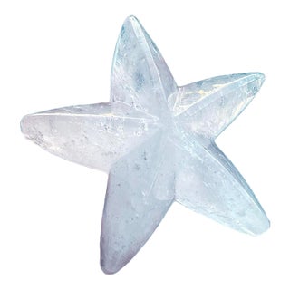 Hand-Carved Brazilian Quartz Crystal Starfish For Sale