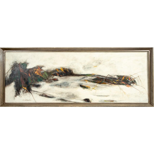 Contemporary John D. Boison Large Organic Abstract Oil Painting, 49" Long For Sale - Image 3 of 10